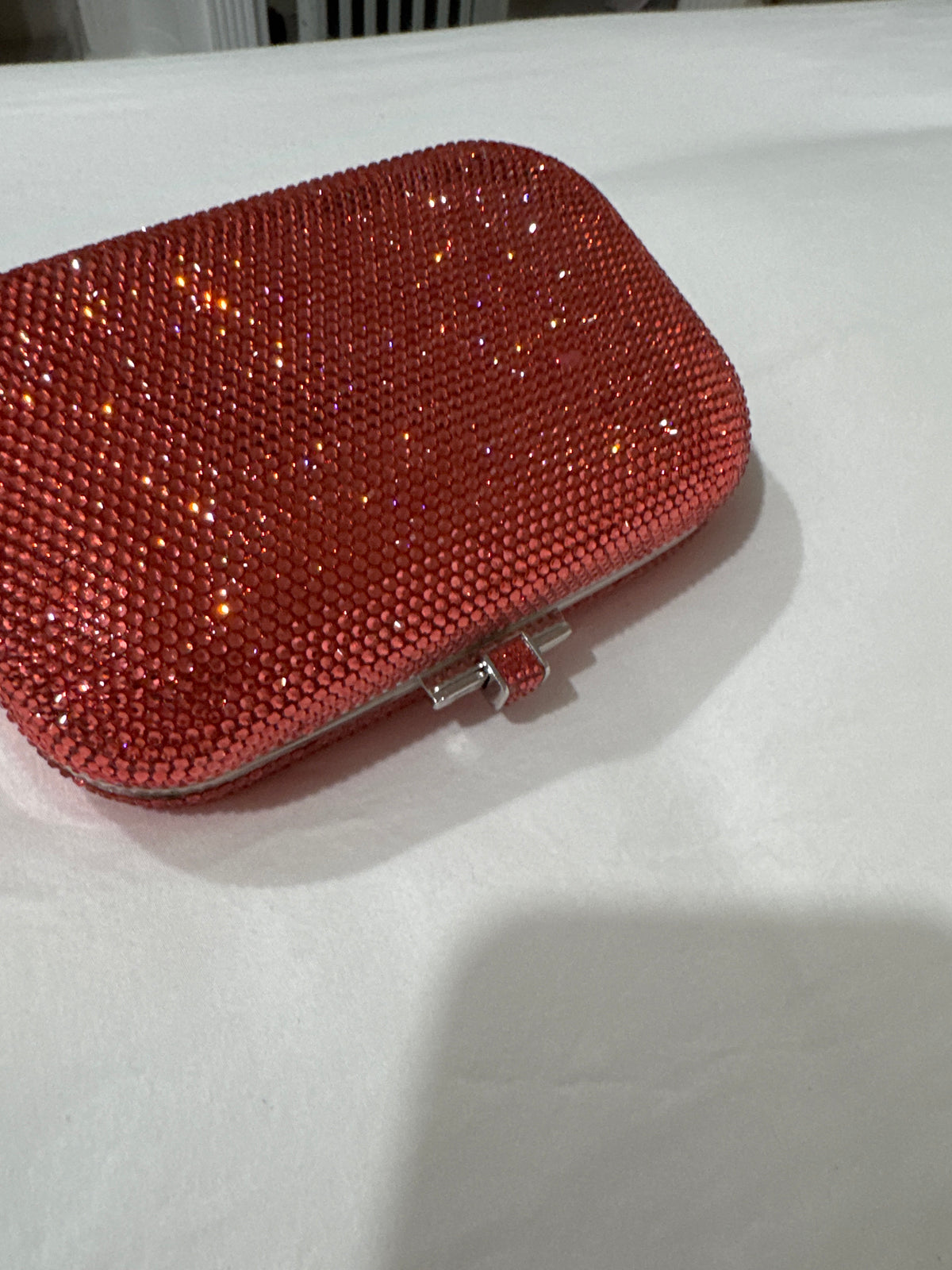 Coral Crystal Clutch