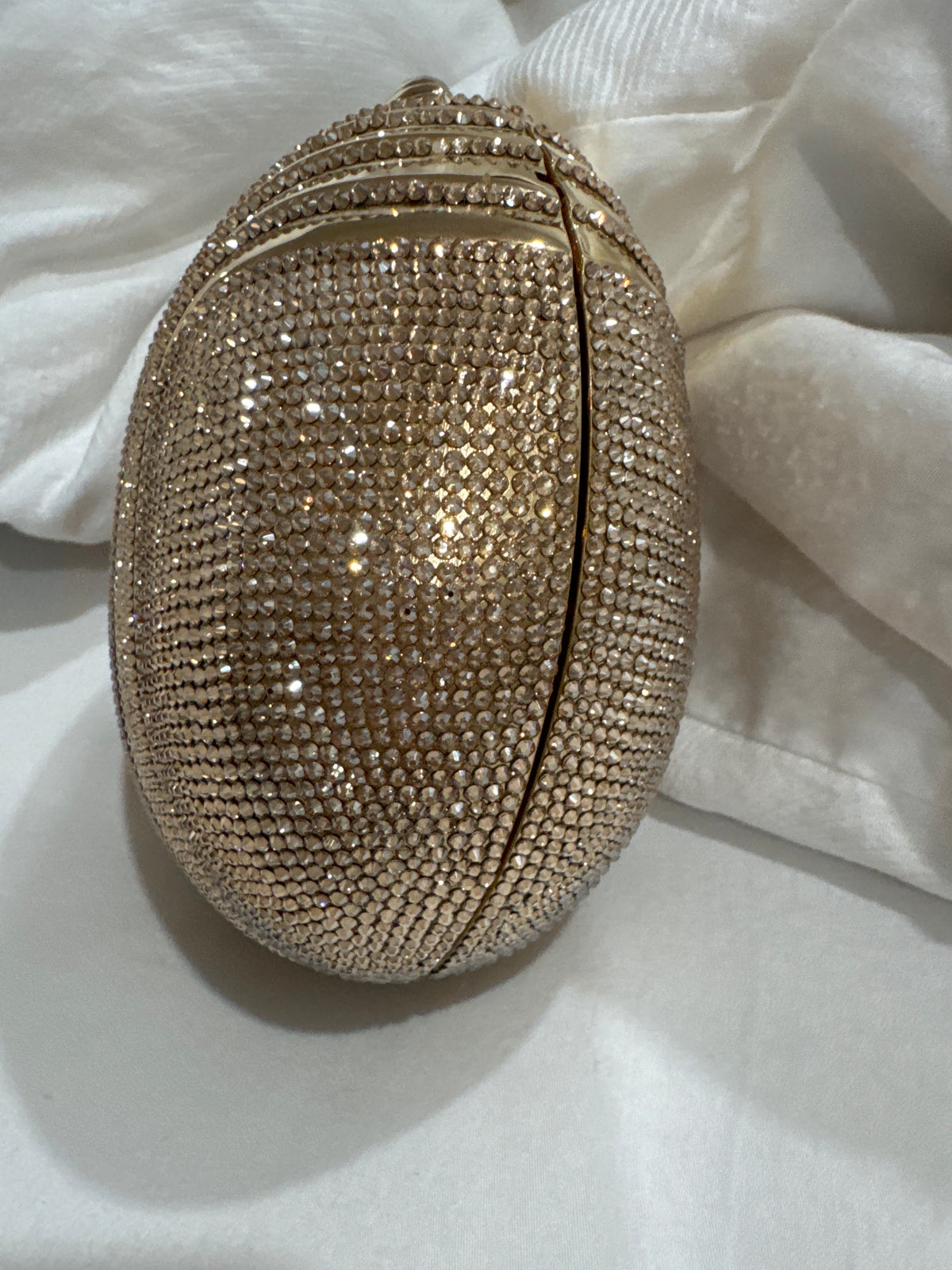 Judith Leiber Couture Retro Champagne Crystal Clutch