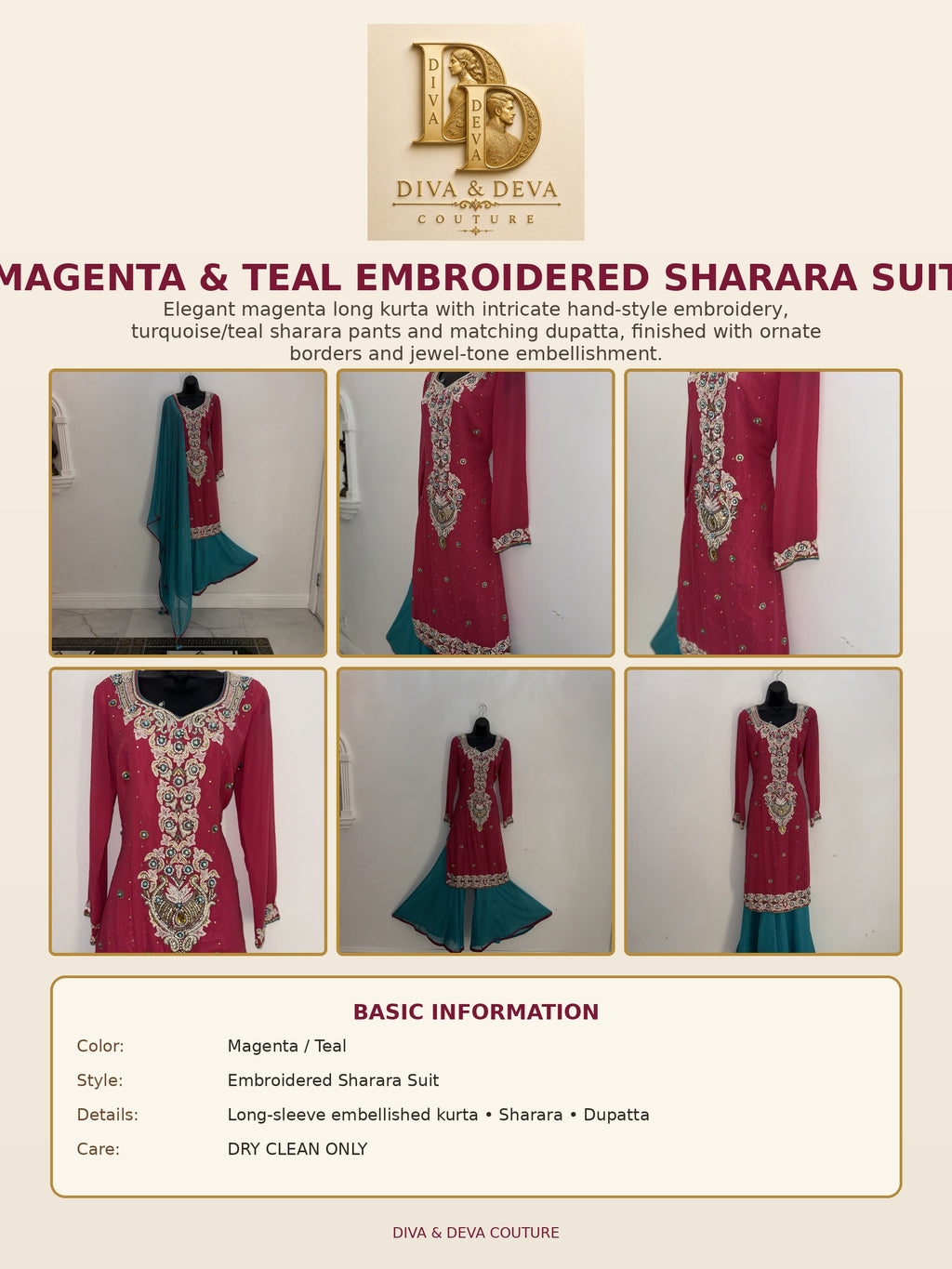Pearl Embellished Sharara Set. Description: A stunning sharara set
