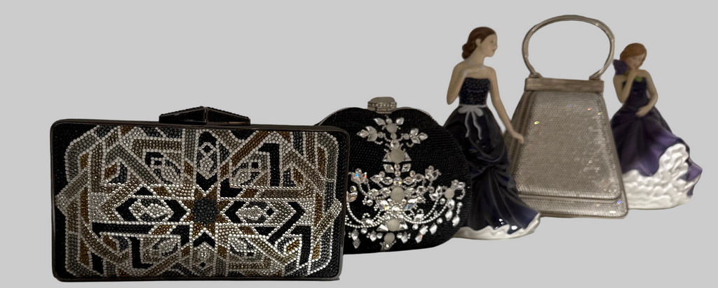 Judith Leiber Couture Black Art Deco Crystal Clutch – New with Box & Pouch