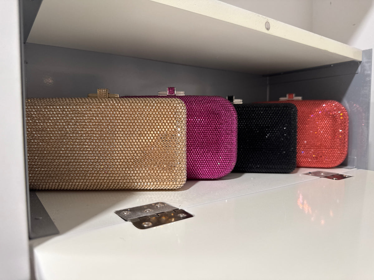 Coral Crystal Clutch
