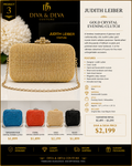 Judith Leiber Couture Crystal Evening Clutch – New with Box & Dust Bag