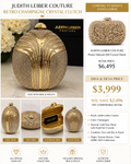 Judith Leiber Couture Retro Champagne Crystal Clutch