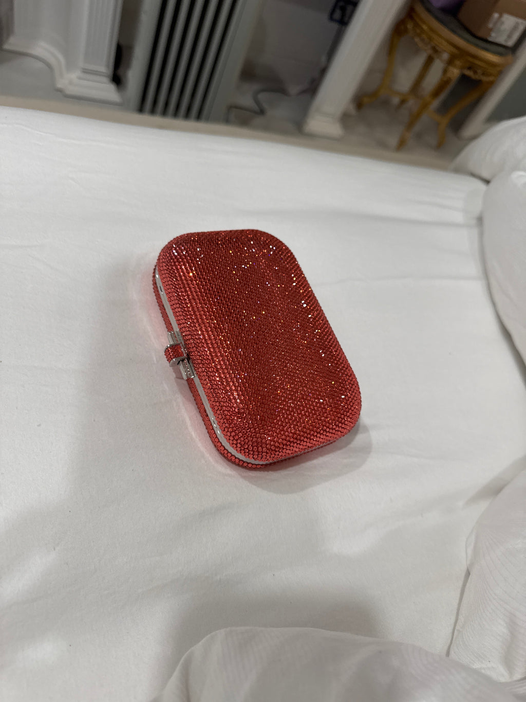 Coral Crystal Clutch