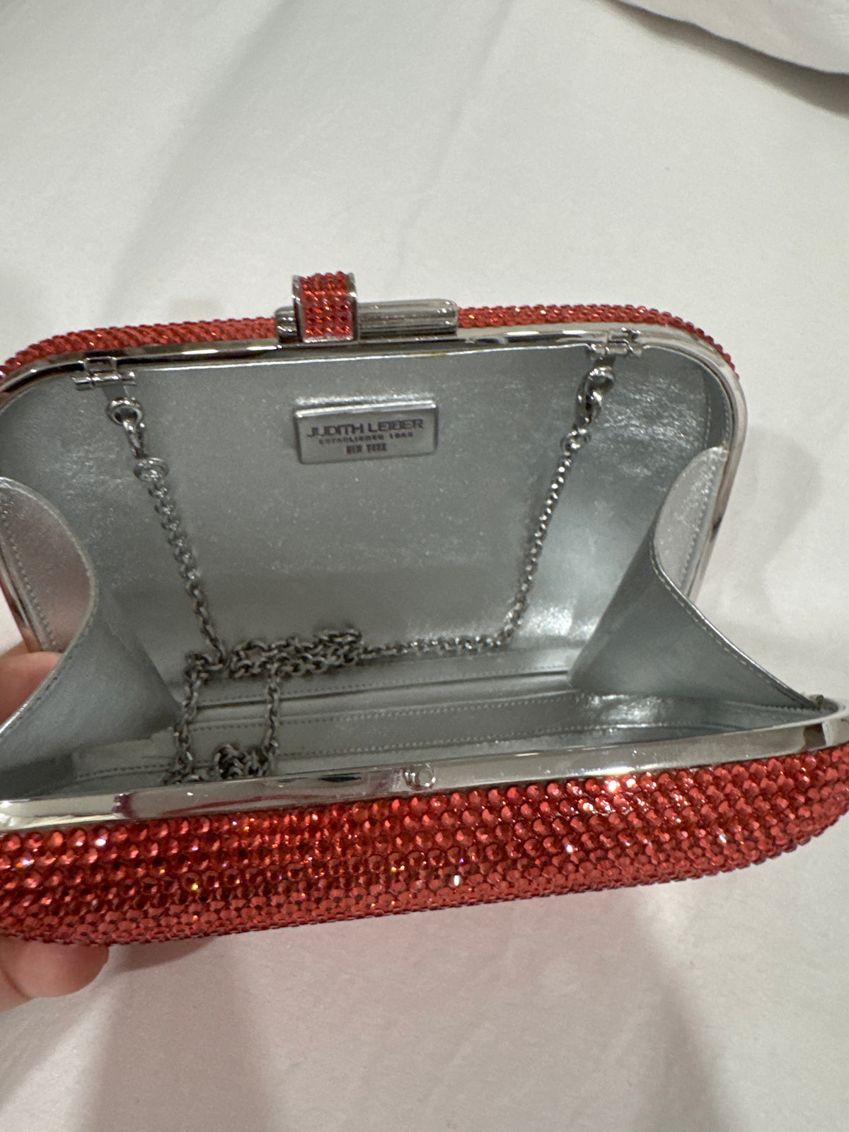 Coral Crystal Clutch