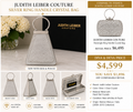 Judith Leiber Couture Silver Ring Handle Crystal Bag – New with Box & Pouch