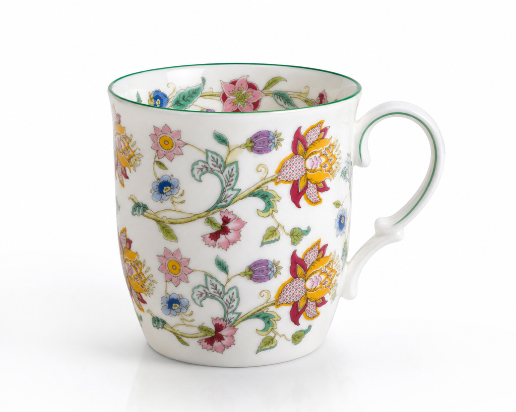 Minton Haddon Hall Fine Bone China Mug – Made in England – Authentic Floral English China