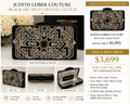 Judith Leiber Couture Black Art Deco Crystal Clutch – New with Box & Pouch