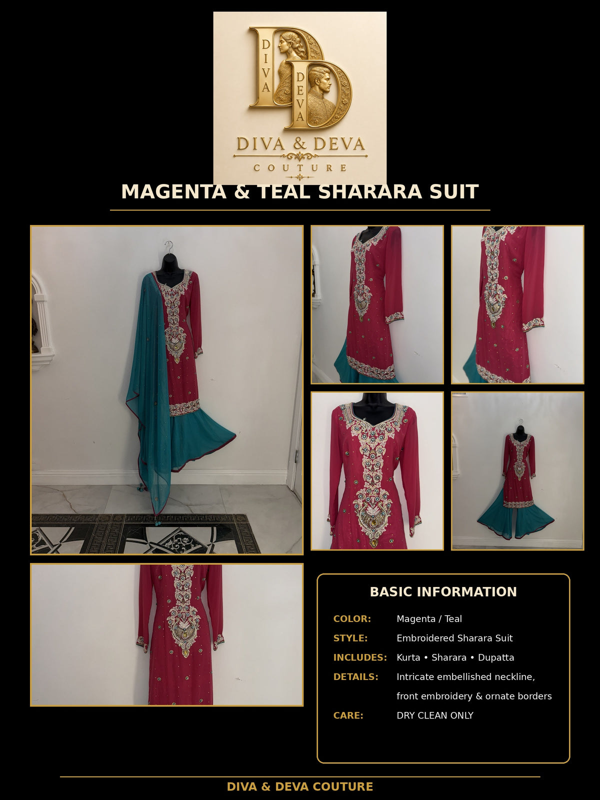 Pearl Embellished Sharara Set. Description: A stunning sharara set