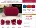 Judith Leiber Couture Raspberry Pink Crystal Evening Clutch – New with Box & Dust Bag